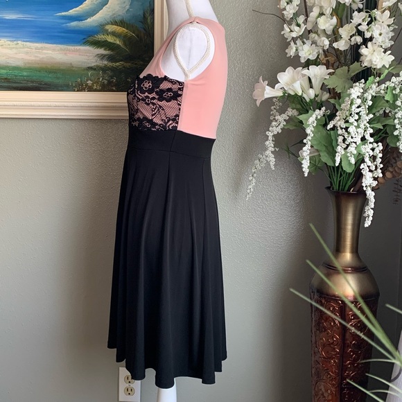 Enfocus Studio Sleeveless With Lace Trim Mini Dress Size 4 - Picture 3 of 16